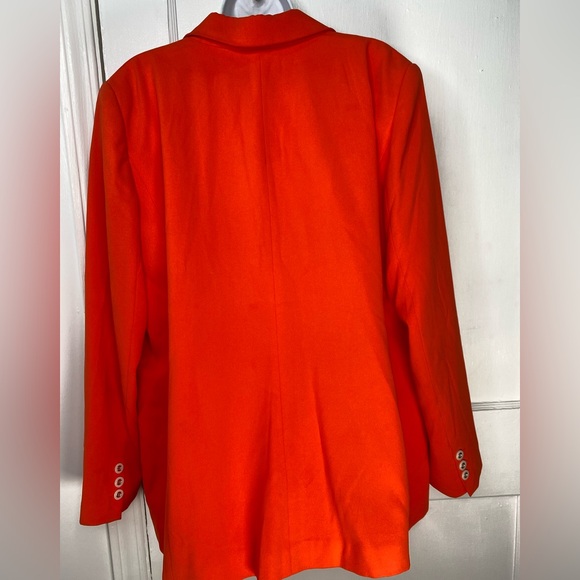Rachel Zoe Bold Orange Single Button Blazer - Picture 4 of 7
